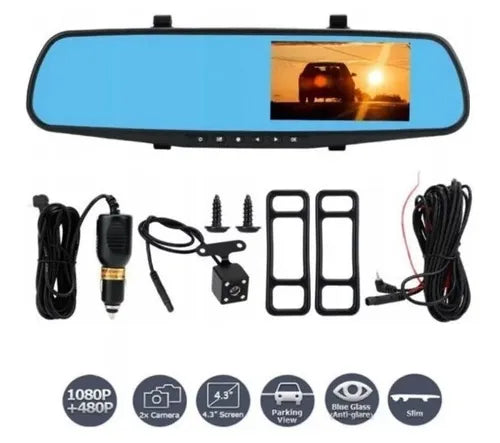 Espejo Retrovisor Camara Dvr Hd Delanter